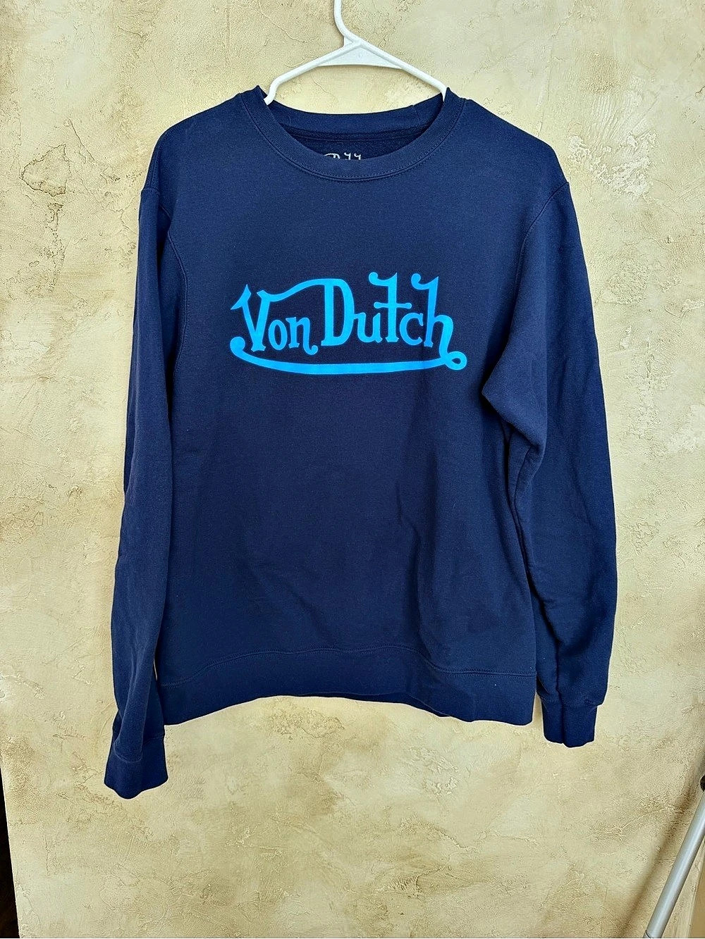Von Dutch Classic Logo Crewneck Sweatshirt Size Medium Blue